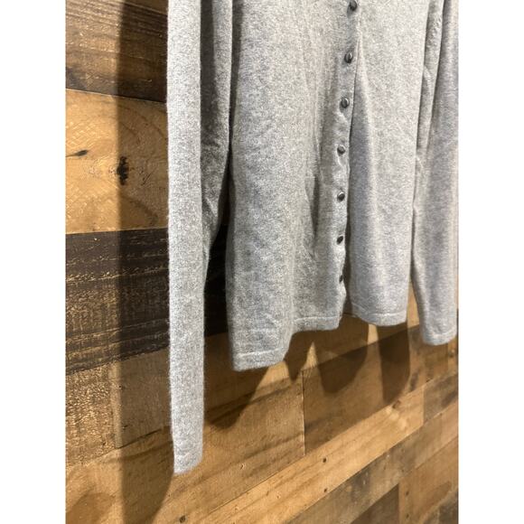 Vintage Women’s JM Gray 2-Ply Cashmere Button Sweater – Size Medium - Picture 5 of 8